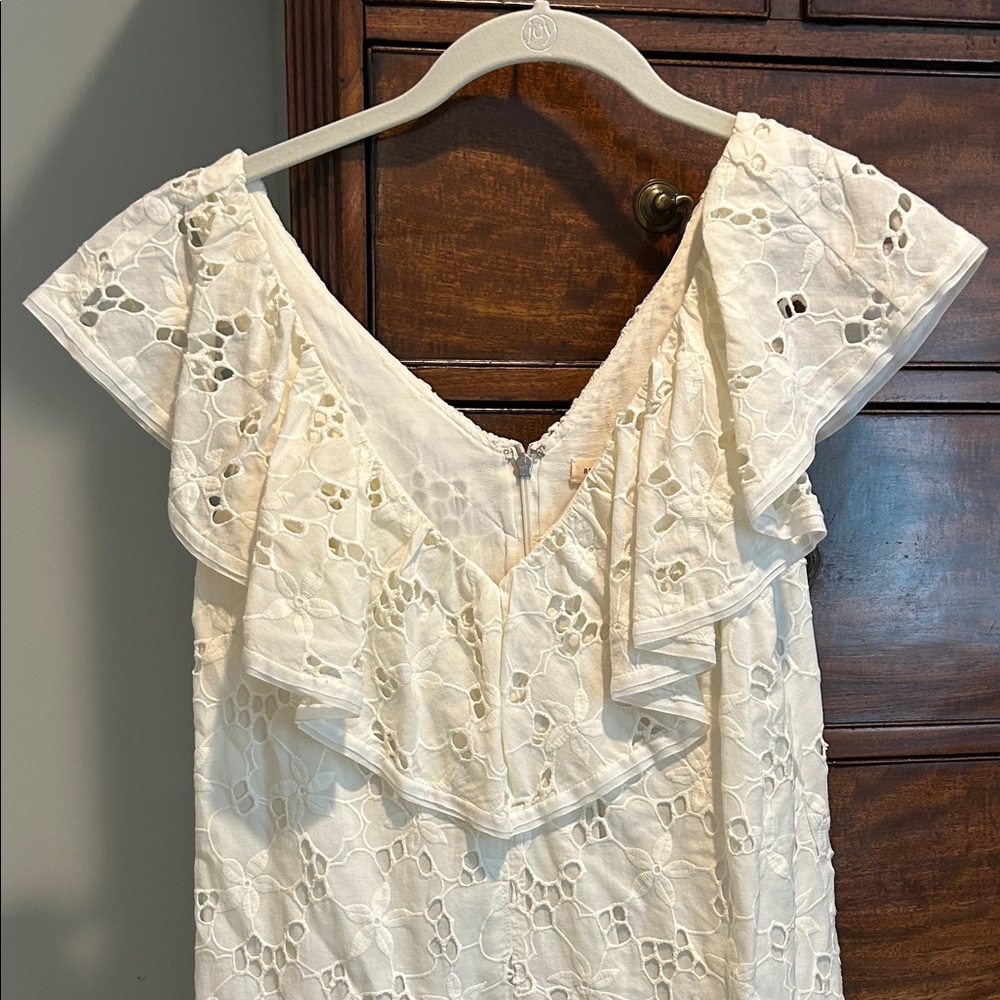 Rebecca Taylor Cream Lace Mini Dress